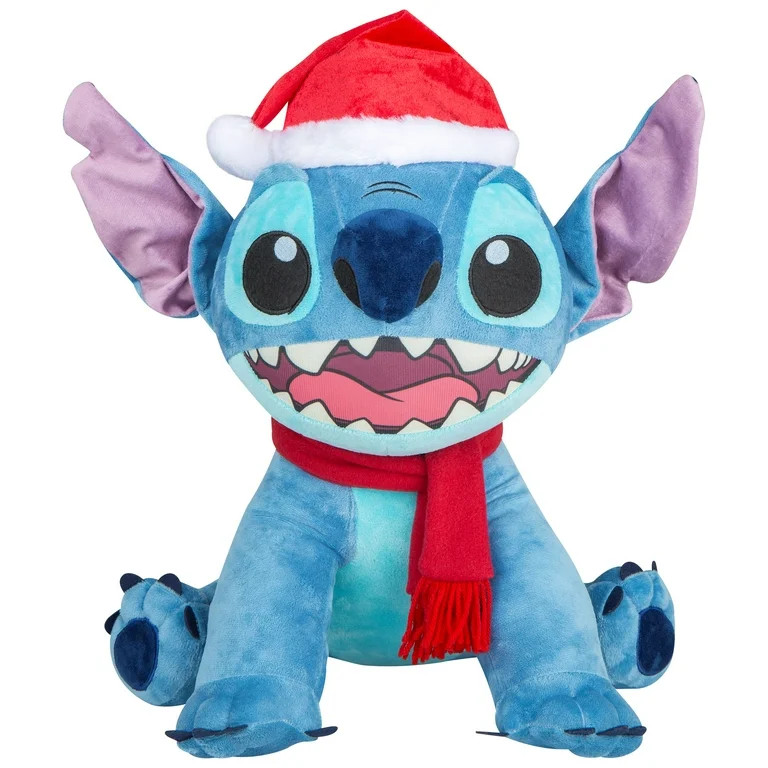 Christmas Holiday Plush Toys Stitch w/Santa Hat & Scarf Disney 14.17 in x 15.35 in x 12.6 in 1.53... | Walmart (US)