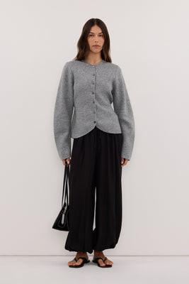 ELIZA GREY MARLE CINCHED CARDIGAN | DISSH