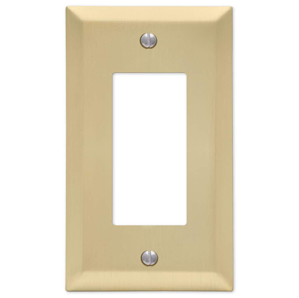 Amerelle 163RSB Century Wallplate, 1 Rocker, Steel, Satin Brass, 1-Pack | Amazon (US)