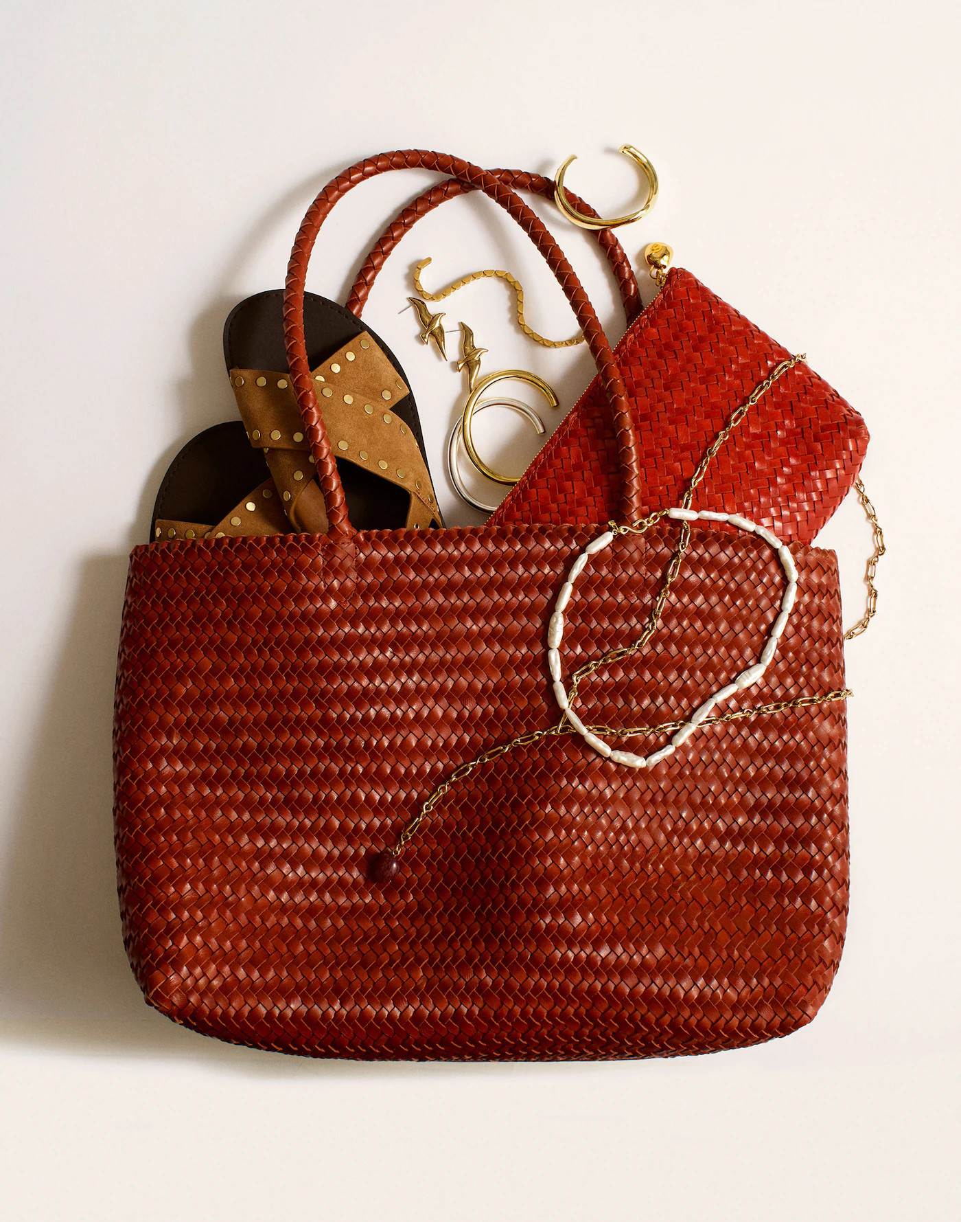 The Handwoven Leather Tote | Madewell | Madewell