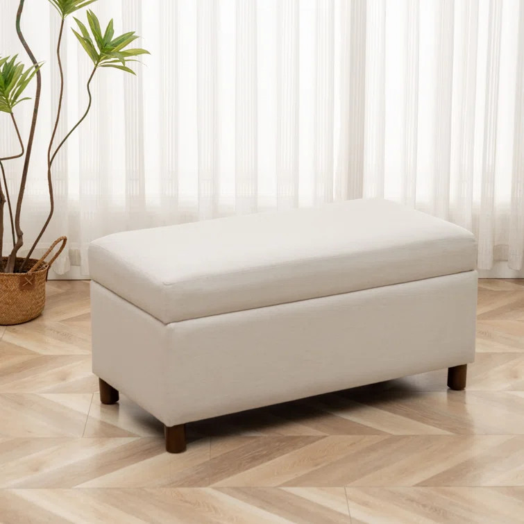 Calletana Upholstered Flip Top Storage Bench | Wayfair North America