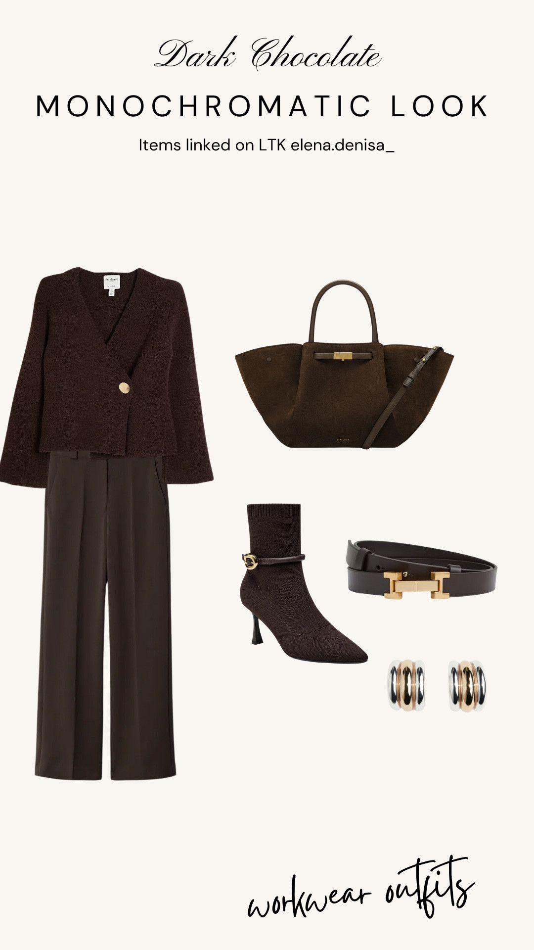 Dark chocolate monochromatic workwear looks 

Tried to link as many items as possible but not all brands are available on LTK

* Boots from Cosy Island I have left alternatives 

#LTKuk #LTKworkwear #LTKeurope