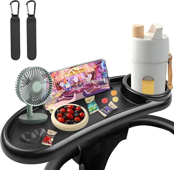 Snack Tray Compatible with Nuna Mockingbird, Adjustable Stroller Snack Tray with Cup Holder and P... | Amazon (US)