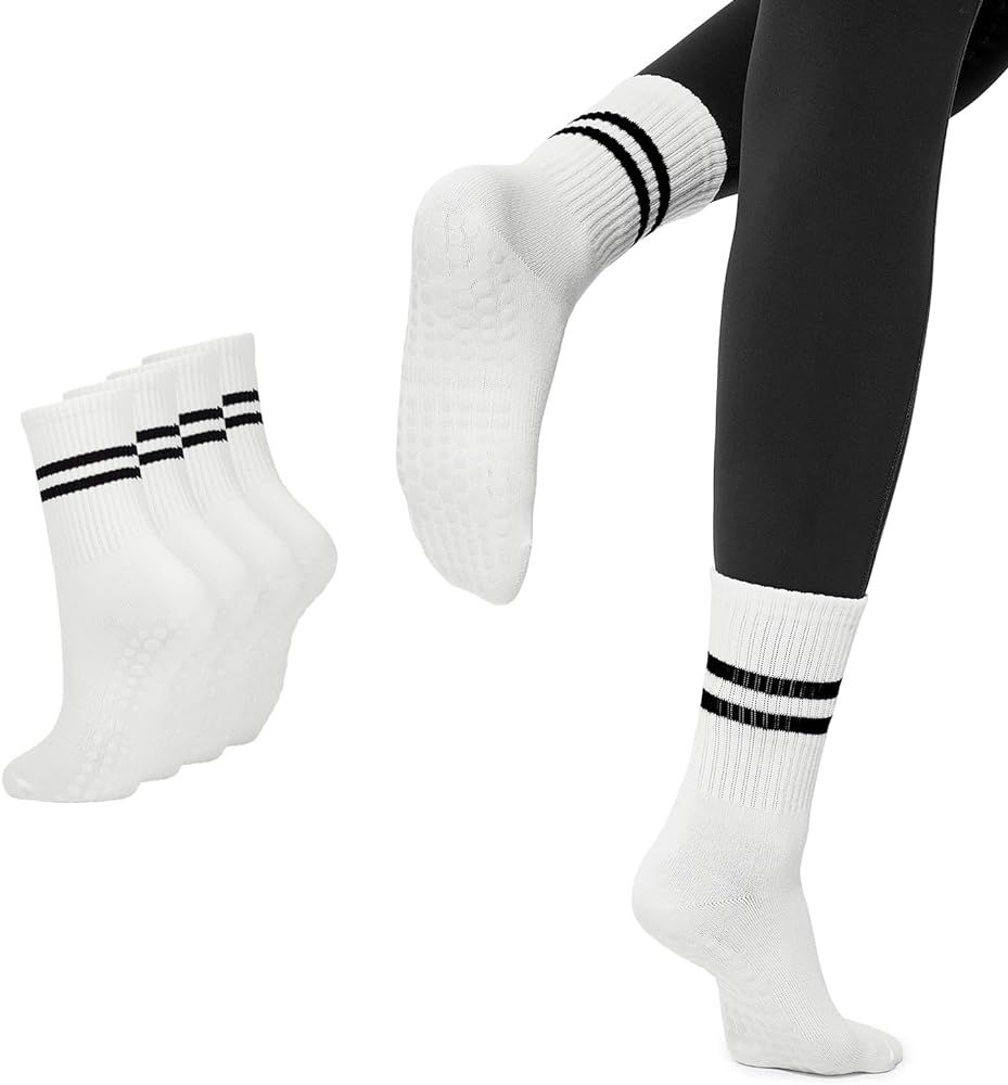 American Trends Pilates Socks with Grips for Women Barre Socks Grip Yoga Socks | Amazon (US)