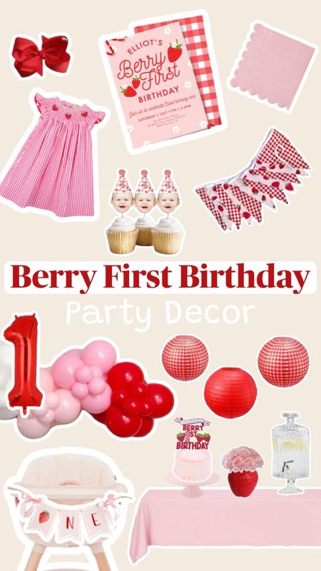 Girls Berry First Birthday Party Theme! #firstbirthdaythemes #firstbirthdayinvitations #berryfirstbirthday #strawberrypatch #strawberrypatchoutfit #girlsfirstbirthday #berryfirstbirthdaydecor

#LTKparties #LTKkids #LTKfamily