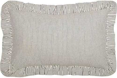 VHC Brands Hatteras Seersucker Ticking Striped Cotton Americana Bedding 22x14 Filled Pillow, 14x22,  | Amazon (US)