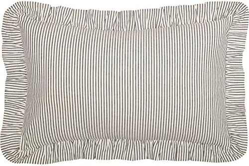 VHC Brands Hatteras Seersucker Ticking Striped Cotton Americana Bedding 22x14 Filled Pillow, 14x22,  | Amazon (US)