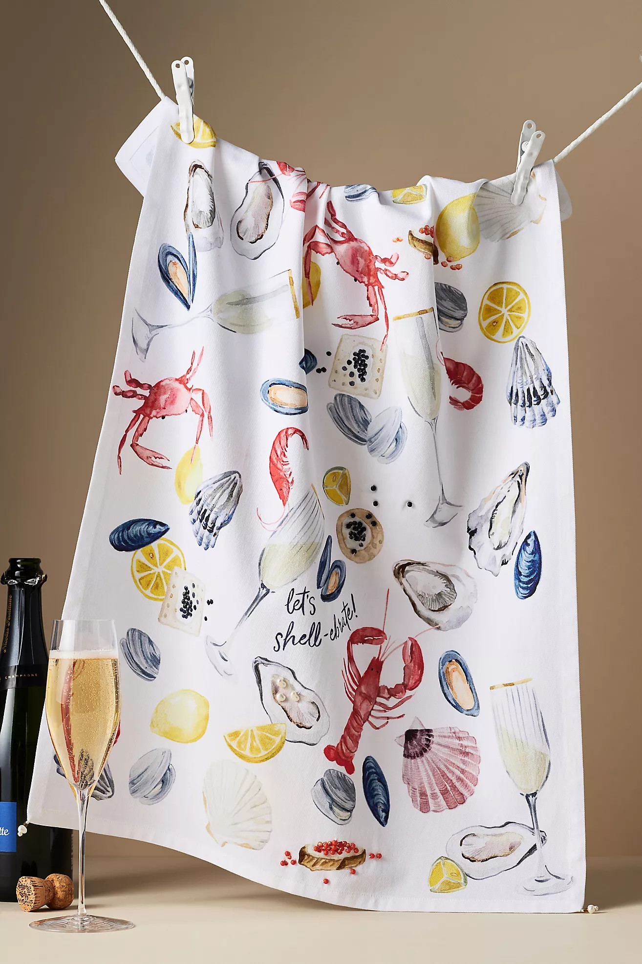 Let's Shellebrate Embroidered Dish Towel | Anthropologie (US)