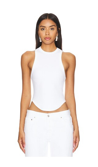 Curve Rib Tank in White | Revolve Clothing (Global)