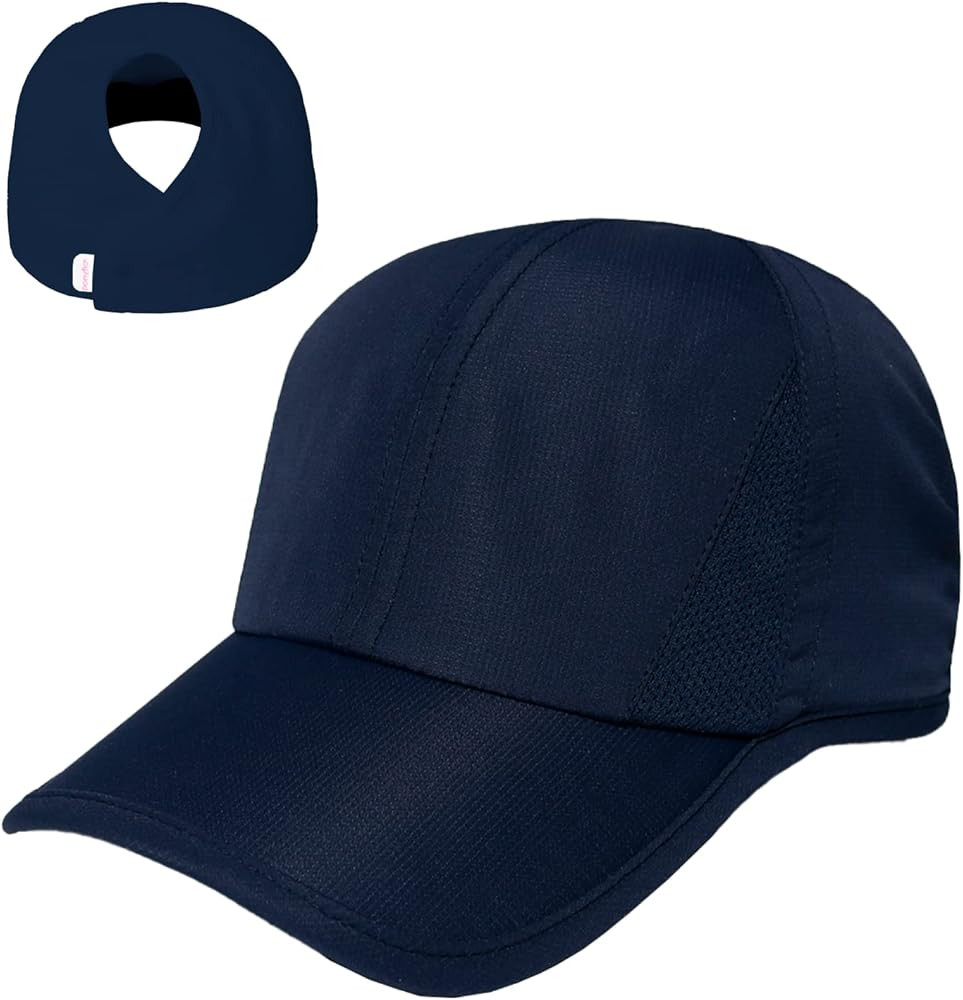 Ponyflo Womens Ponytail Baseball Cap - Ponytail Hats for Women, Curly Hair Ponytail Hat, Baseball... | Amazon (US)