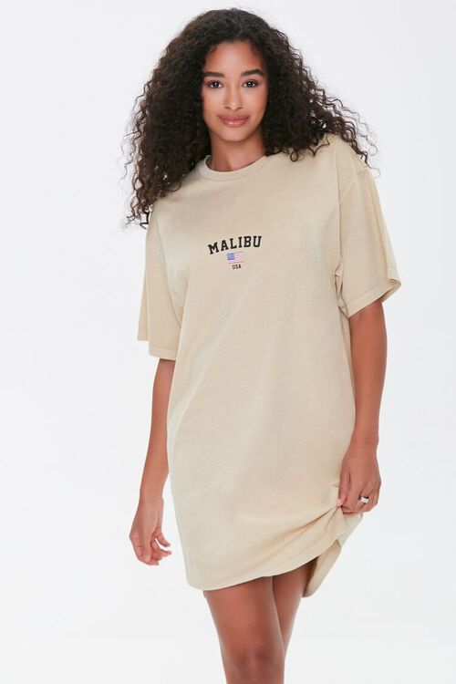 Malibu Graphic T-Shirt Dress | Forever 21 (US)