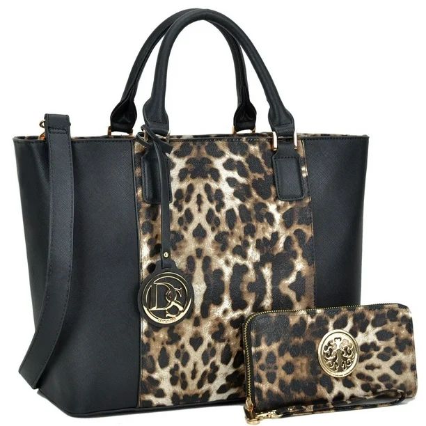 Dasein  Medium Classic Leopard Tote Bag with Matching wallet Leopard - Walmart.com | Walmart (US)