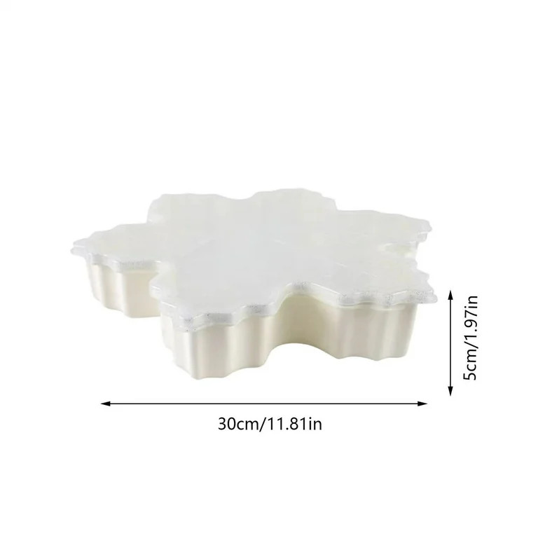 Home Decor Tray Cute Snowman Snowflake Covered Storage Container Platter Snack Tray Candy Cookies... | Walmart (US)