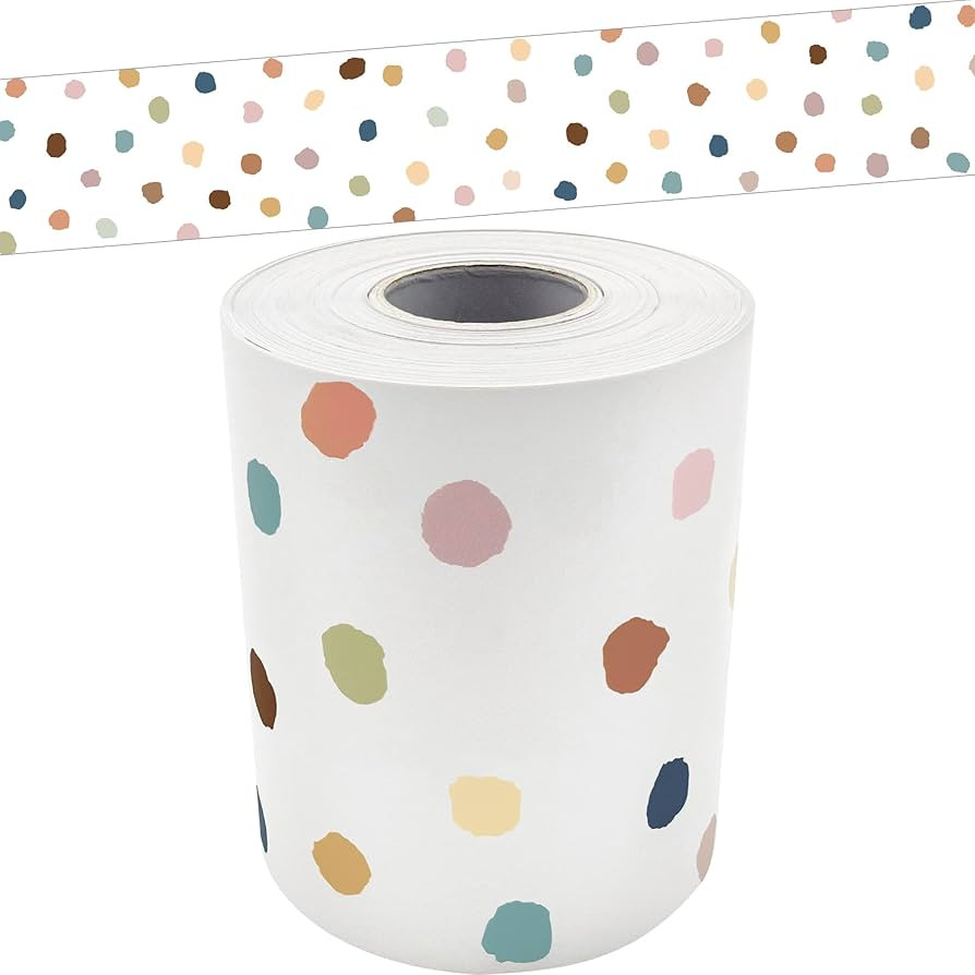 Teacher Created Resources Everyone is Welcome Painted Dots Straight Rolled Border Trim (TCR8912) | Amazon (US)
