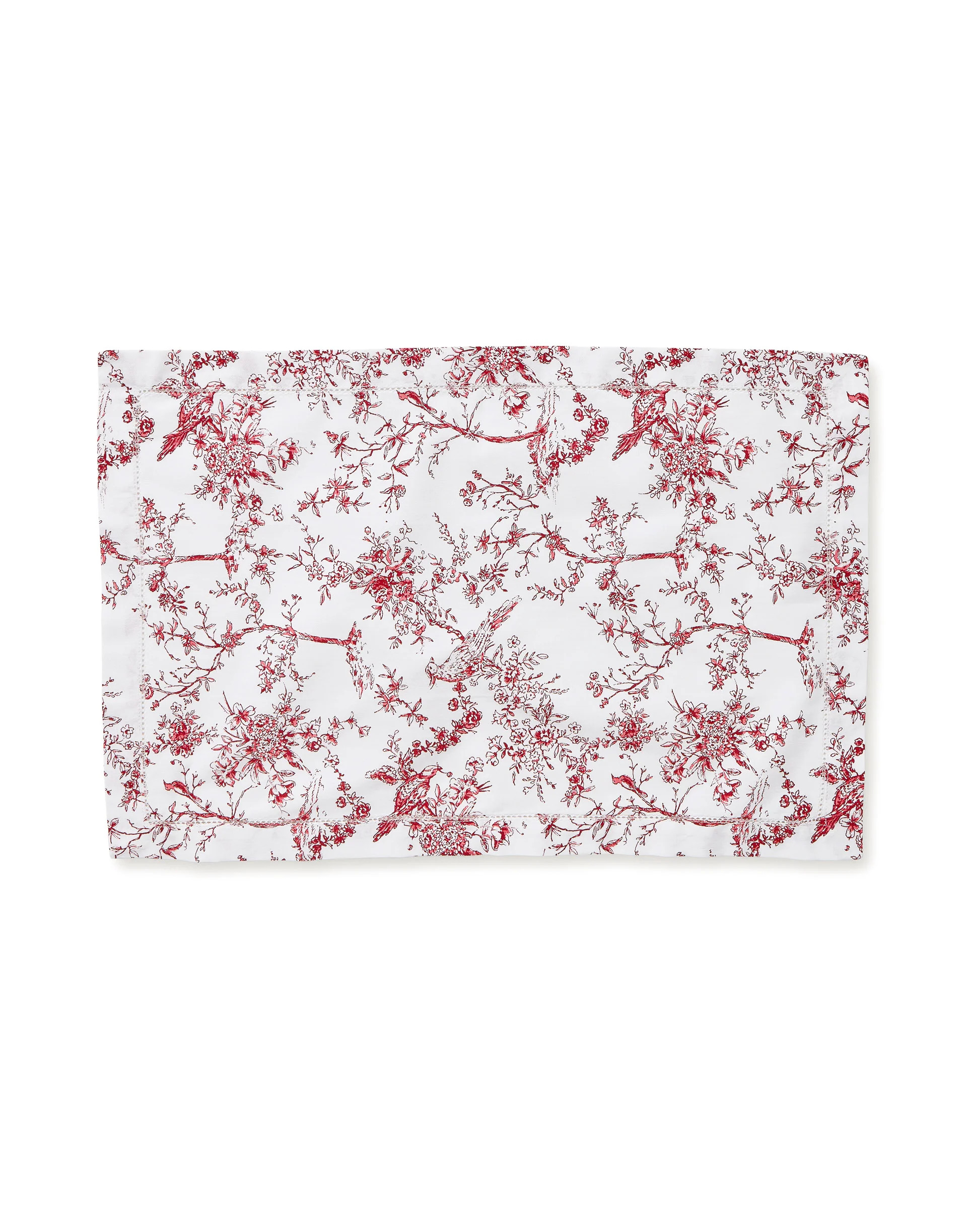 Signature Twill Placemats in Red Timeless Toile | Petite Plume