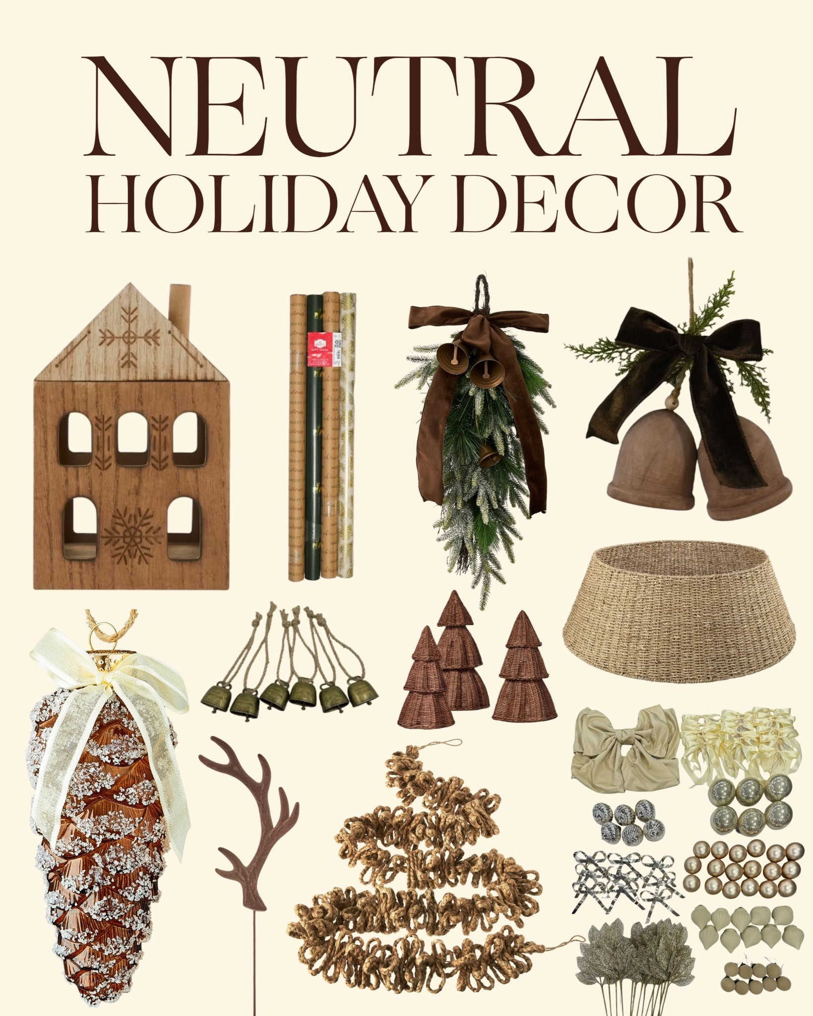 **Our Neutral Holiday Decor collection is here** to bring that chic, earthy vibe to your home this season. Think cozy textures, warm browns, and subtle greens—perfect for a sophisticated holiday look.

Which piece catches your eye first? The velvet ornaments, the natural wood elements, or the frosted pinecone?

#NeutralHolidayDecor #HolidayDecor #ChristmasDecor #CozyChristmasVibes #AestheticHome #EarthyTones  #NeutralChristmas  #HomeDecorInspiration #ChristmasAesthetic #ShopTheLook #HolidayVibes #HolidayDecorating #AmazonFinds #WalmartFinds #SheinFinds #TargetFinds

#LTKHoliday #LTKFindsUnder50 #LTKSeasonal