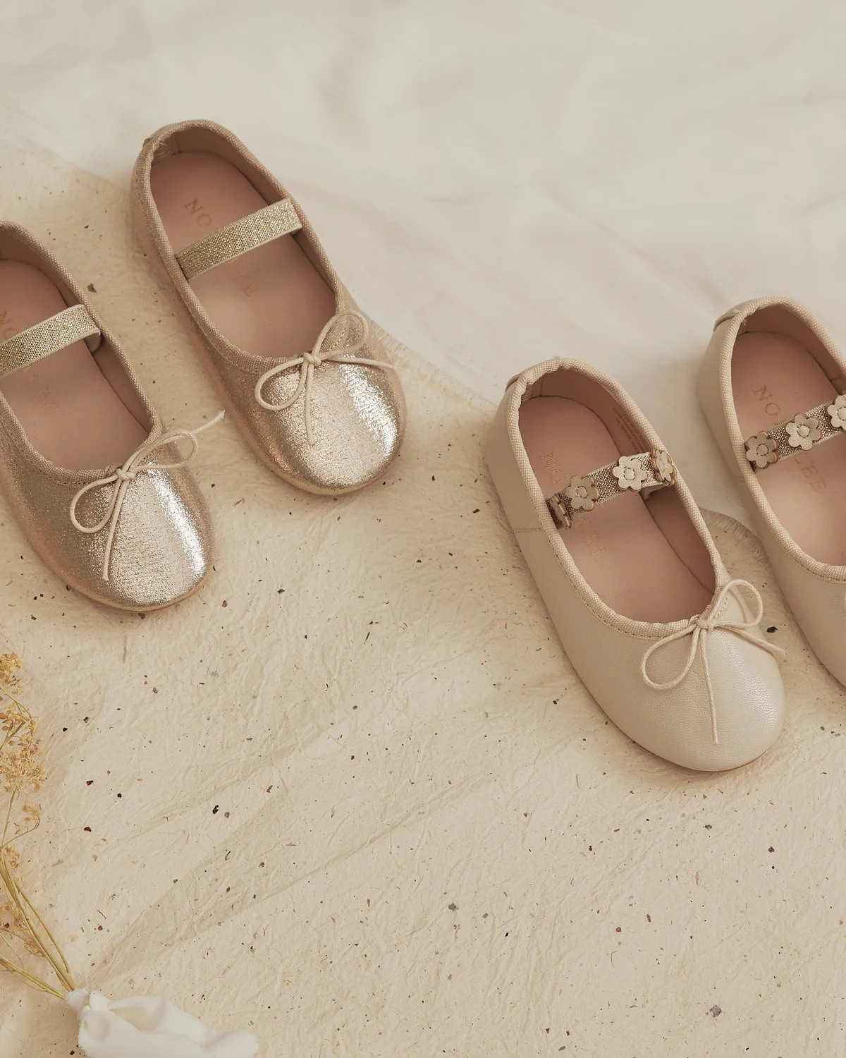 clara ballet flats | gold metallic | Noralee