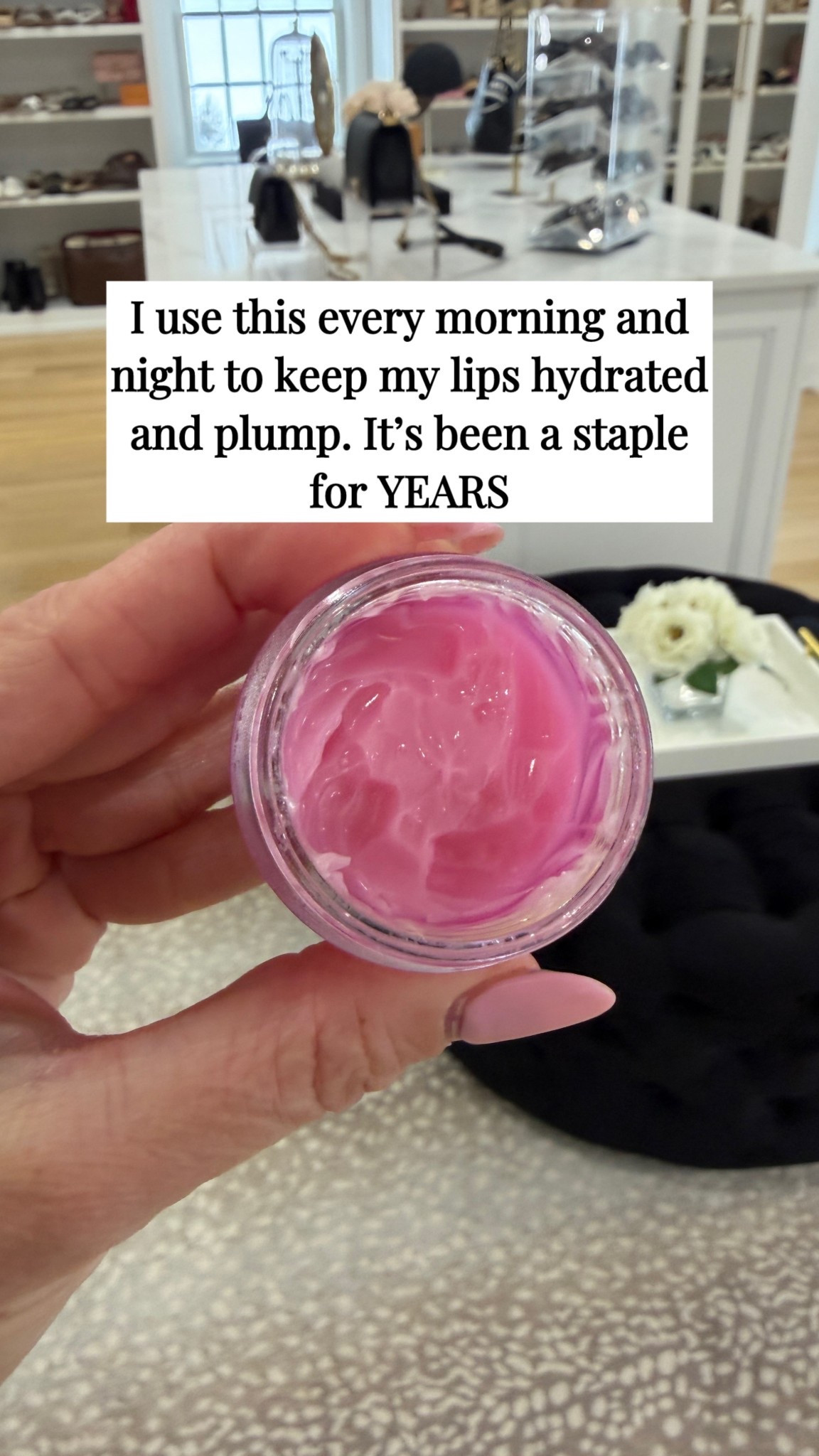 This laneige lip mask keeps my lips so hydrated!