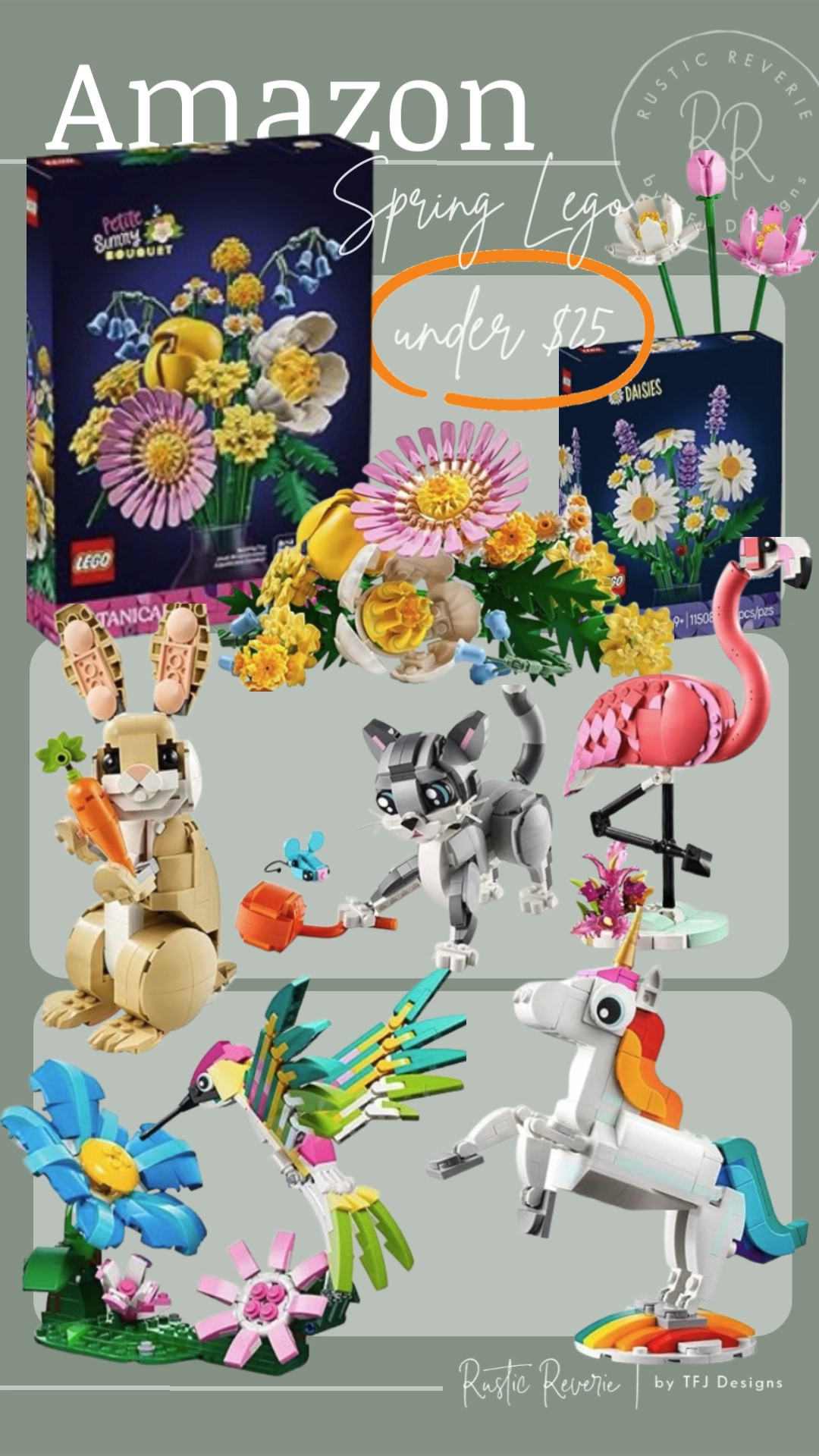 LegoS are a great Easter Basket Stuffer! I love toys that get my kids off screens and using their hands to create. These are all UNDER $25 on Amazon with Prime Shipping! 🐰 amazon creator favorites screen-free hands on pretend play kids tween Lego affordable gift ideas boy girl bunny rabbit unicorn hummingbird cat flamingo flowers wildflower tulip 

#LTKspring #LTKKids #LTKSaleAlert