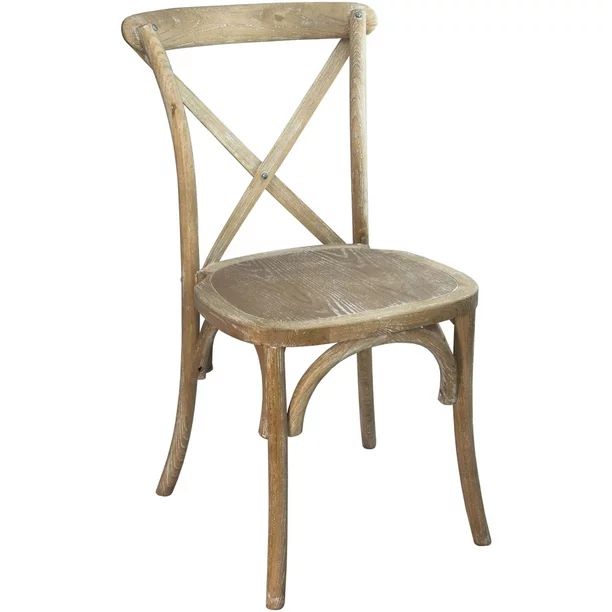 2-pack Natural With White Grain X-Back Chair | Walmart (US)