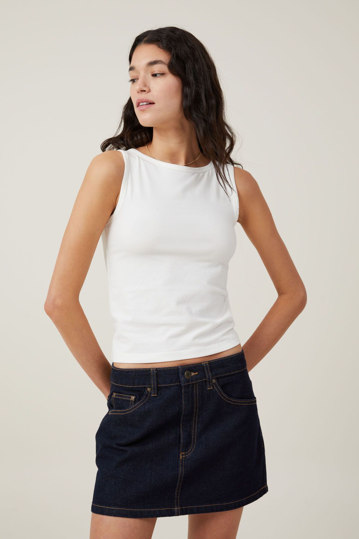 The One Basic Boat Neck Tank | Cotton On (ANZ)