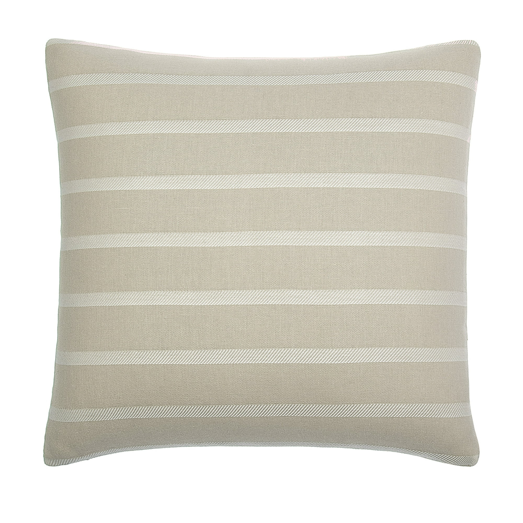 Gap Home Yarn Dyed Twill Stripe Decorative Square Throw Pillow Khaki/White 18" x 18" | Walmart (US)