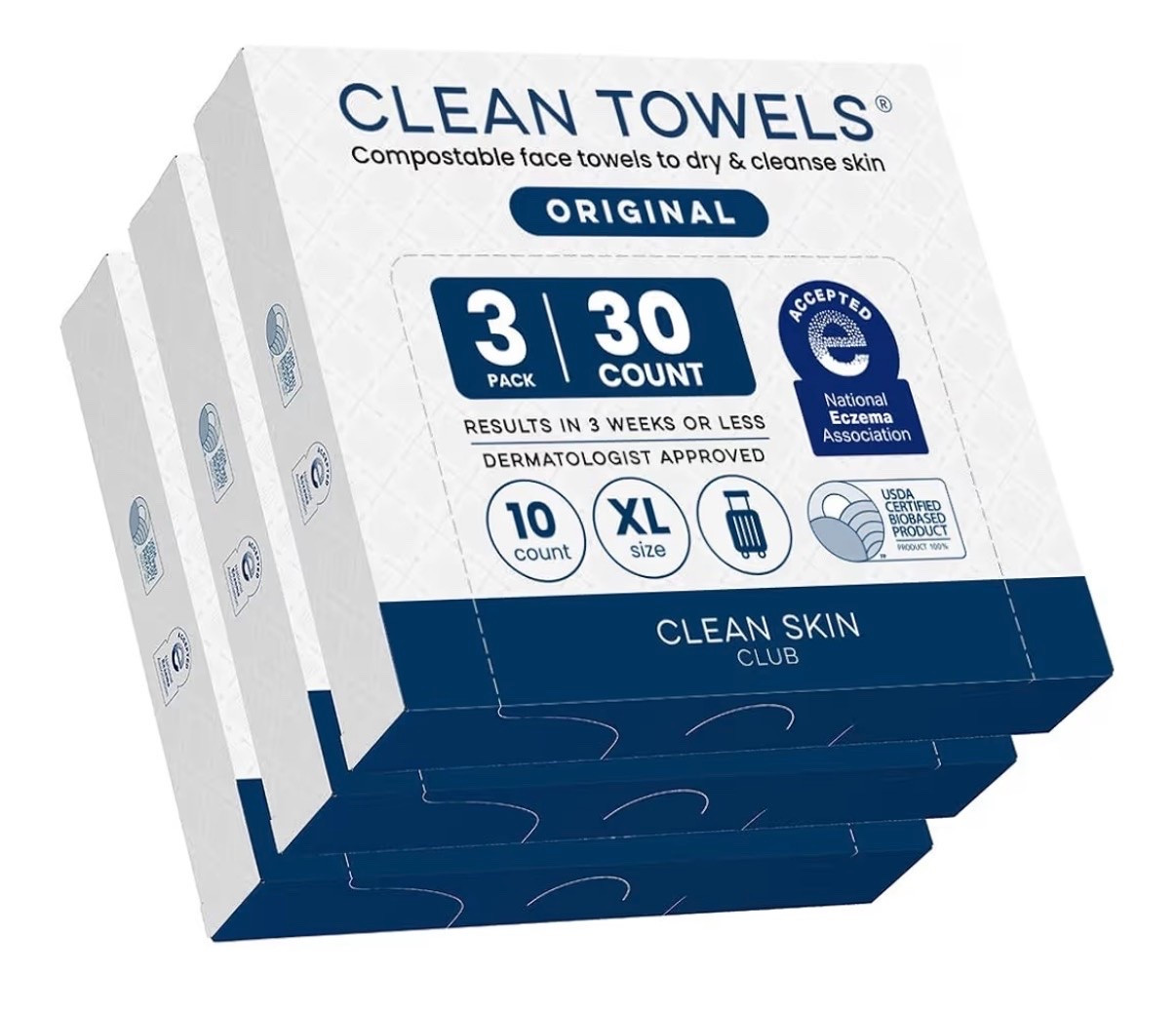 Clean Skin Club Clean Towels XL®, Travel Pack 100% USDA Biobased Disposable Face Towel, Eczema Association Accepted,Dry Wipes, TSA-Approved Travel Essential, 3 Packs, 30 ct Total

Amazon beauty sale

#LTKmorningroutine #LTKselfcare #LTKBeauty