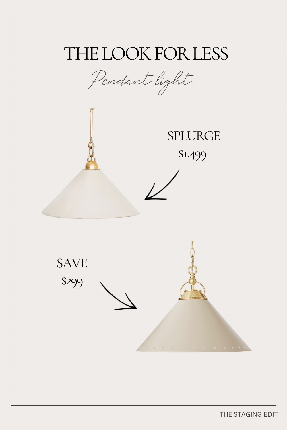 Love the look of a designer pendant without the designer price.

Same silhouette, same warm brass feel — just smarter sourcing.

Both options linked 🤍

#LTKstyletip #LTKhome