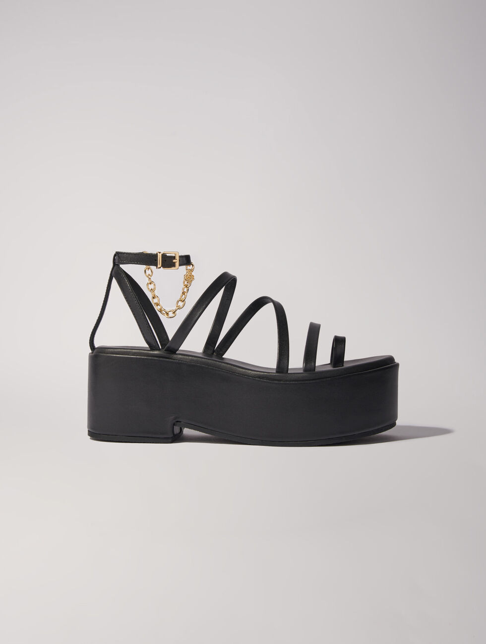 Leather platform sandals | Maje US | Maje US