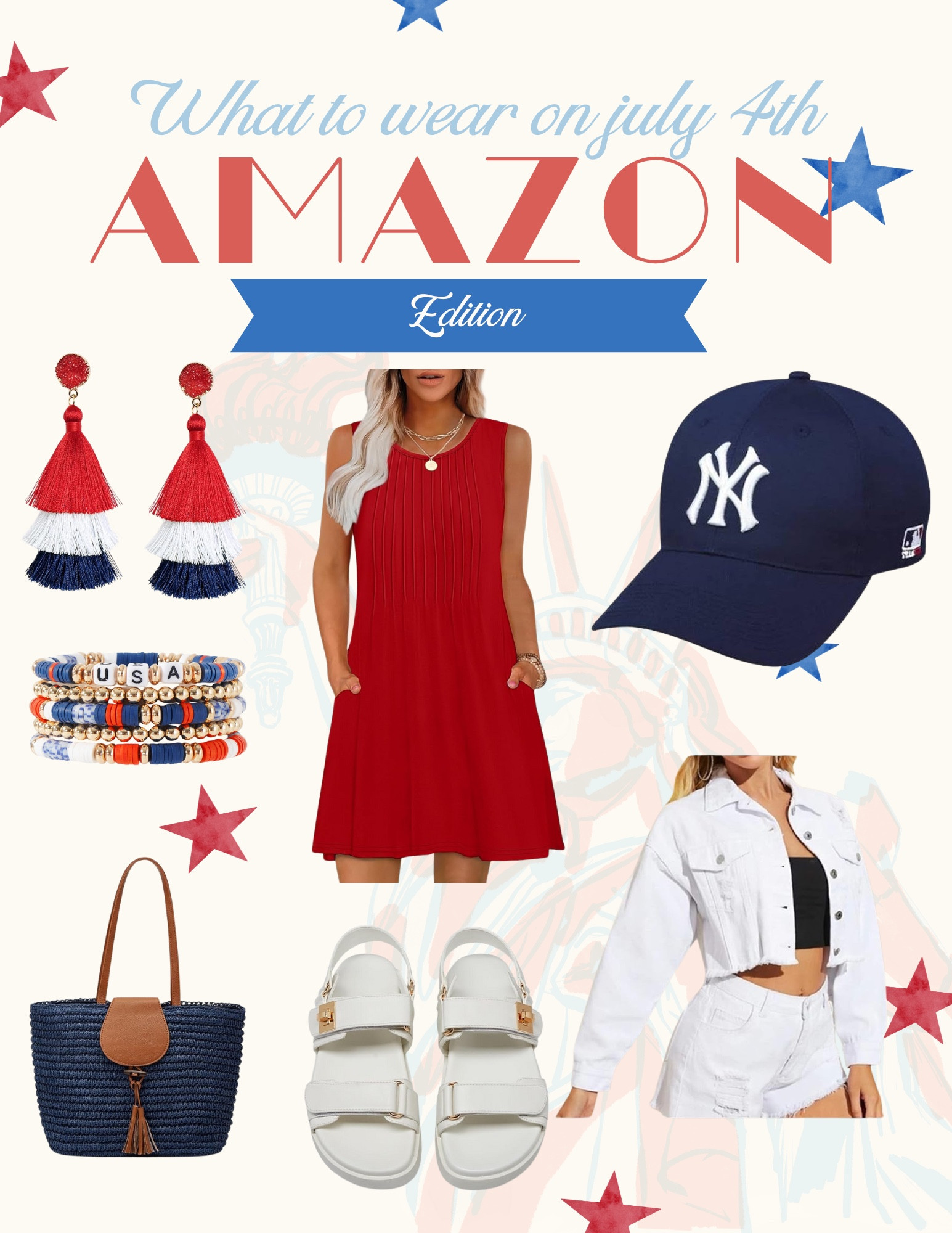 ✨Amazon 4th of July Outfits✨Rounding up a few fun Fourth of July outfits that are perfect for anything from a casual and easy to something a little more fancy! #redwhiteblue #4thofjuly #4thofjulyoutfit #fourthofjulyoutfit #casualstyle #momstyle #easystyle #easyoutfits #summerstyle #summeroutfitideas #summeroutfits #casualoutfitideas #casualoutfit Red maxi, gingham top, USA tshirt, white athletic skirt, 4th of July outfits, and more!  summer outfit ideas. 4th of july outfit. casual outfits. american flag sweater.


#LTKSummerEdit #LTKSaleAlert #LTKTravel