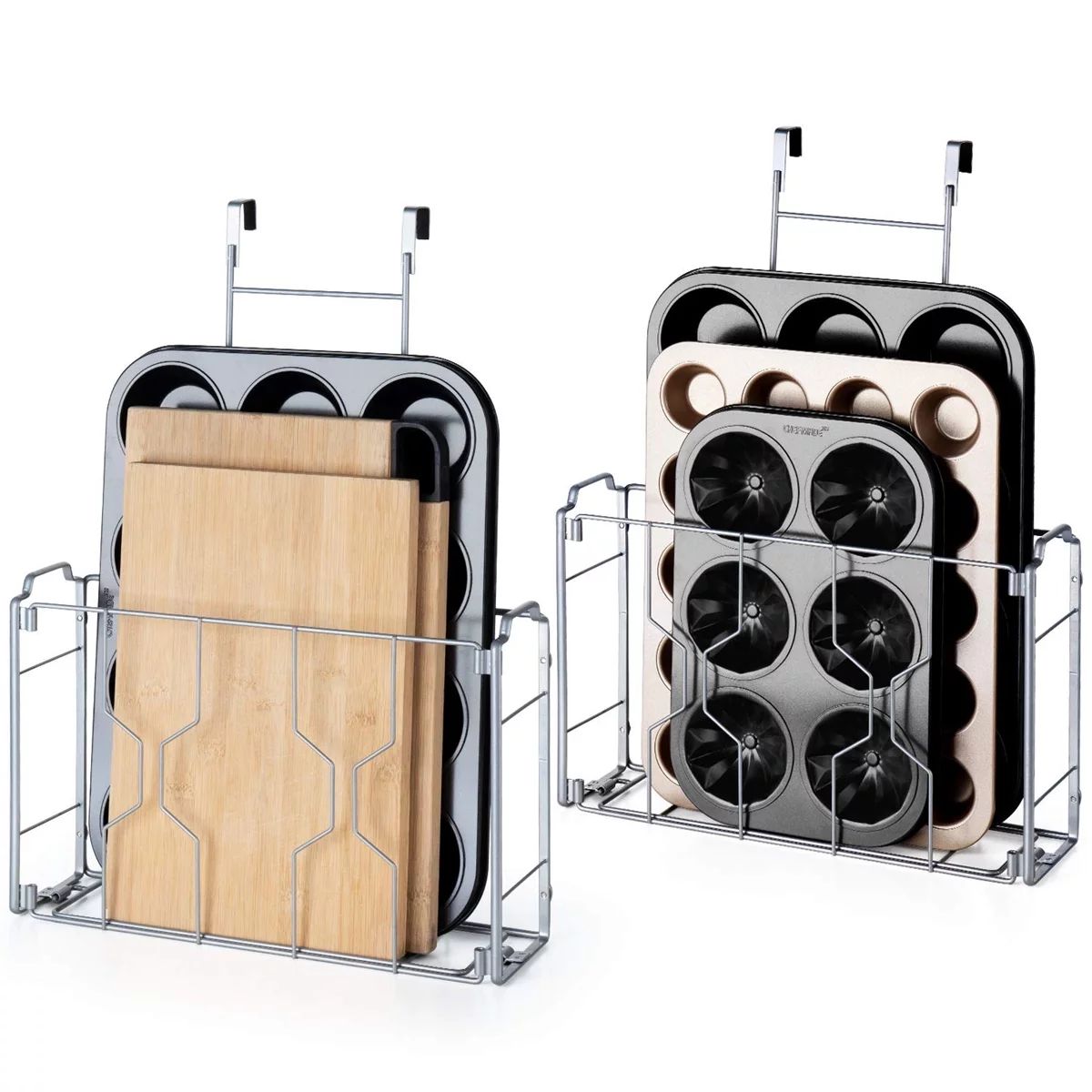 Auledio 2 Pack Over the Door/Wall Mount Cabinet Organizer Storage Basket in Kitchen or Pantry for... | Walmart (US)