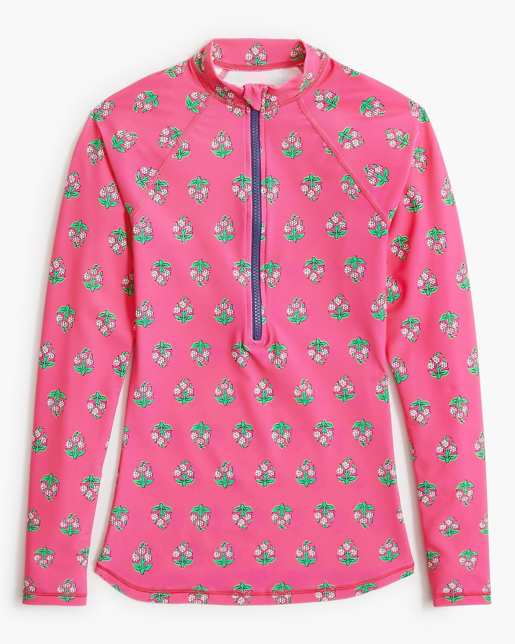 Printed rash guard with front zip | J.Crew Factory