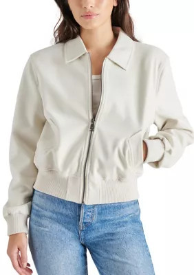 Steve Madden Women's Bomber Jacket, Silver, Small | Belk