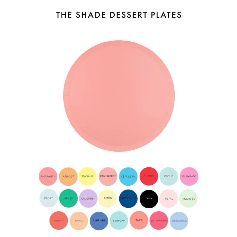 The Shade Dessert Plates - 8 Pk. - 23 Color Options | Etsy (US)