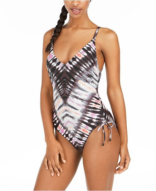 Tie-Dyed Low-Back One-Piece Swimsuit, Created for Macy's | Macys (US)