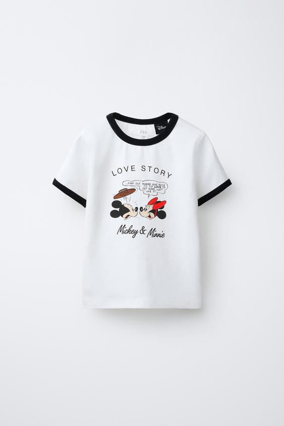 CONTRAST MICKEY AND MINNIE MOUSE © DISNEY T-SHIRT | Zara US