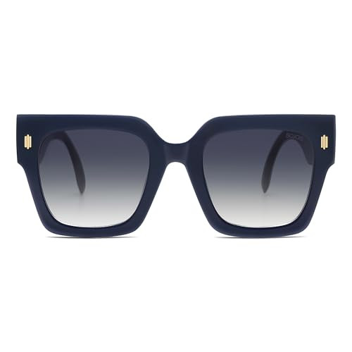 SOJOS Vintage Oversized Square Sunglasses for Women,Retro Womens Luxury Big Large Sun Glasses UV400 SJ2194 Milky Navy | Amazon (US)