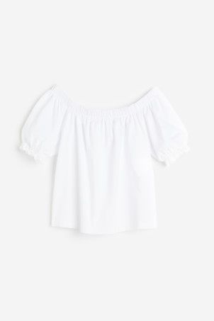 Ruffle-trimmed Off-the-shoulder Top | H&M (US + CA)