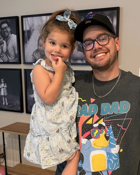 Emma is obsessed with Bluey and I’m not big on “character” clothes but this Bluey toddler dress is adorable.

Also obsessed with Andrews rad dad shirt 😍

#LTKKids #LTKFamily #LTKFindsUnder50