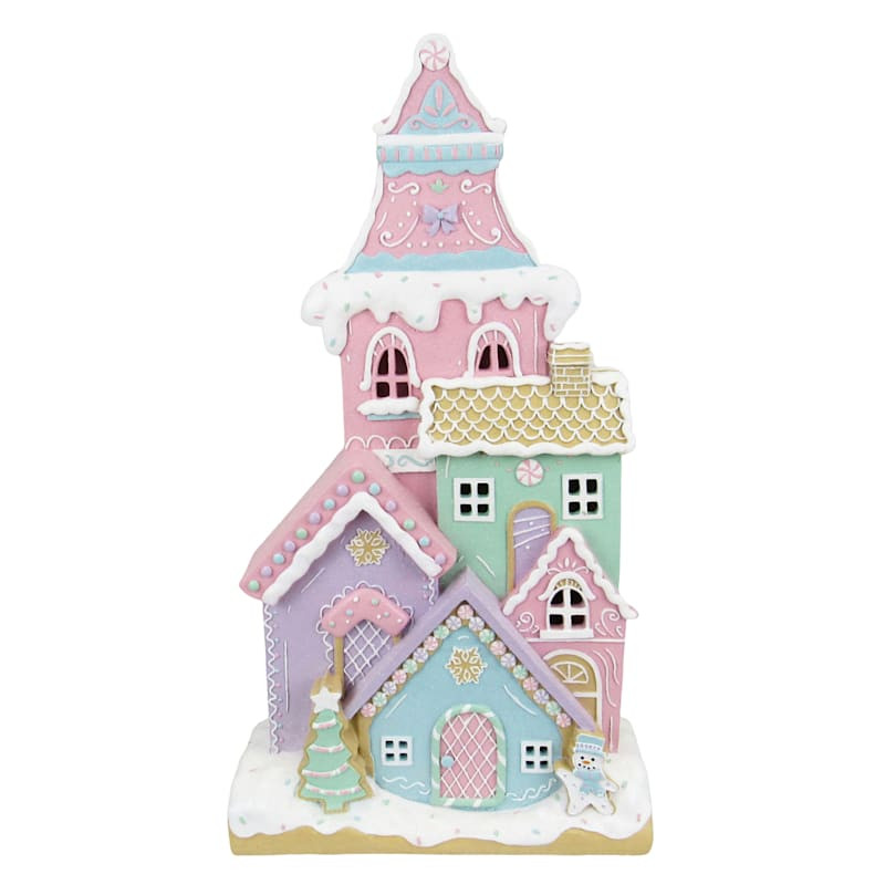 Mrs. Claus' Bakery Victorian LED Flat Gingerbread House, 18" | At Home