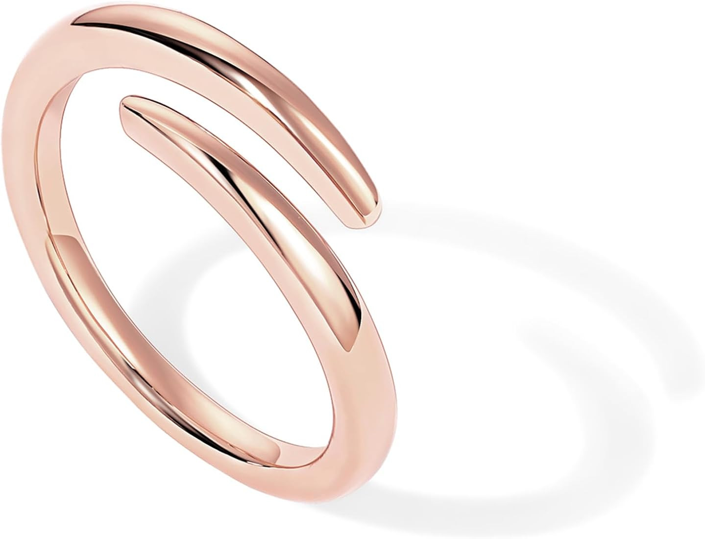 PAVOI 14K Gold Plated Cubic Zirconia Open Twist Eternity Band for Women | Amazon (US)