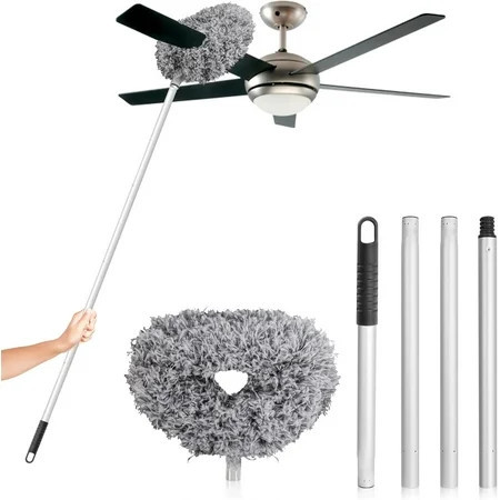 Vislone Reusble Microfiber Ceiling Fan Duster with 13 to 49.7 Extendable Handle Pole Gray | Walmart (US)