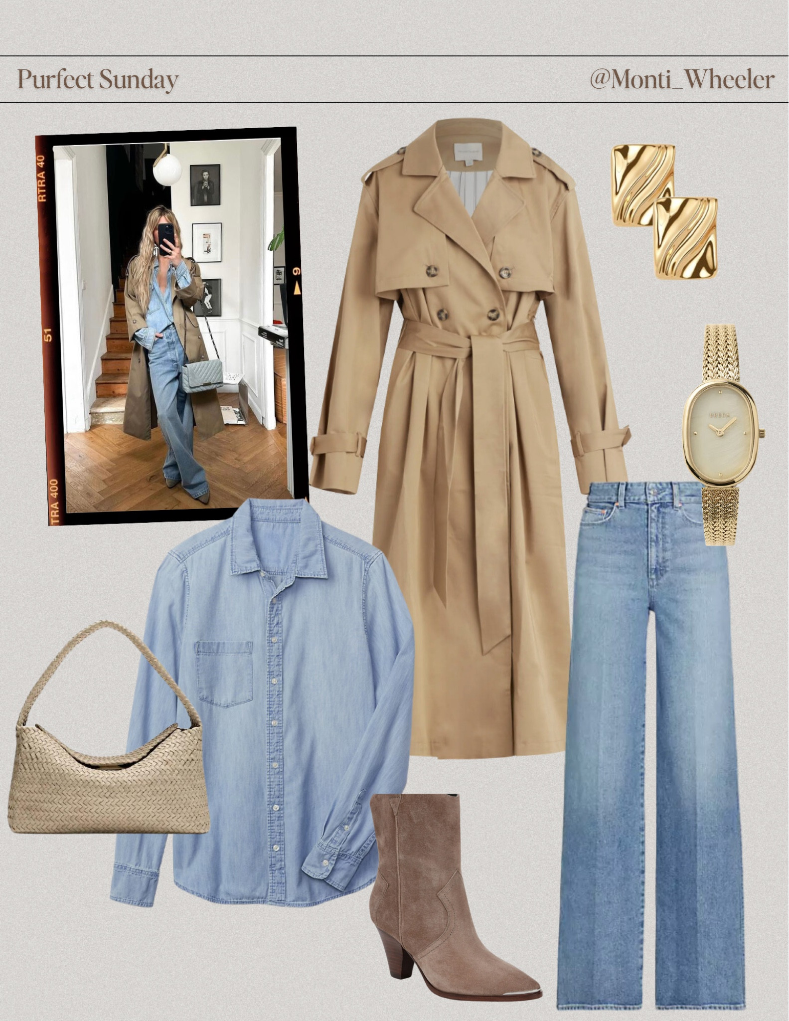 Denim on denim outfit idea for fall 🍂🤎

Fall outfit, jeans, trench coat, woven bags, ankle boots, suede boots. 


#LTKBacktoSchool #LTKStyleTip #LTKFindsUnder100