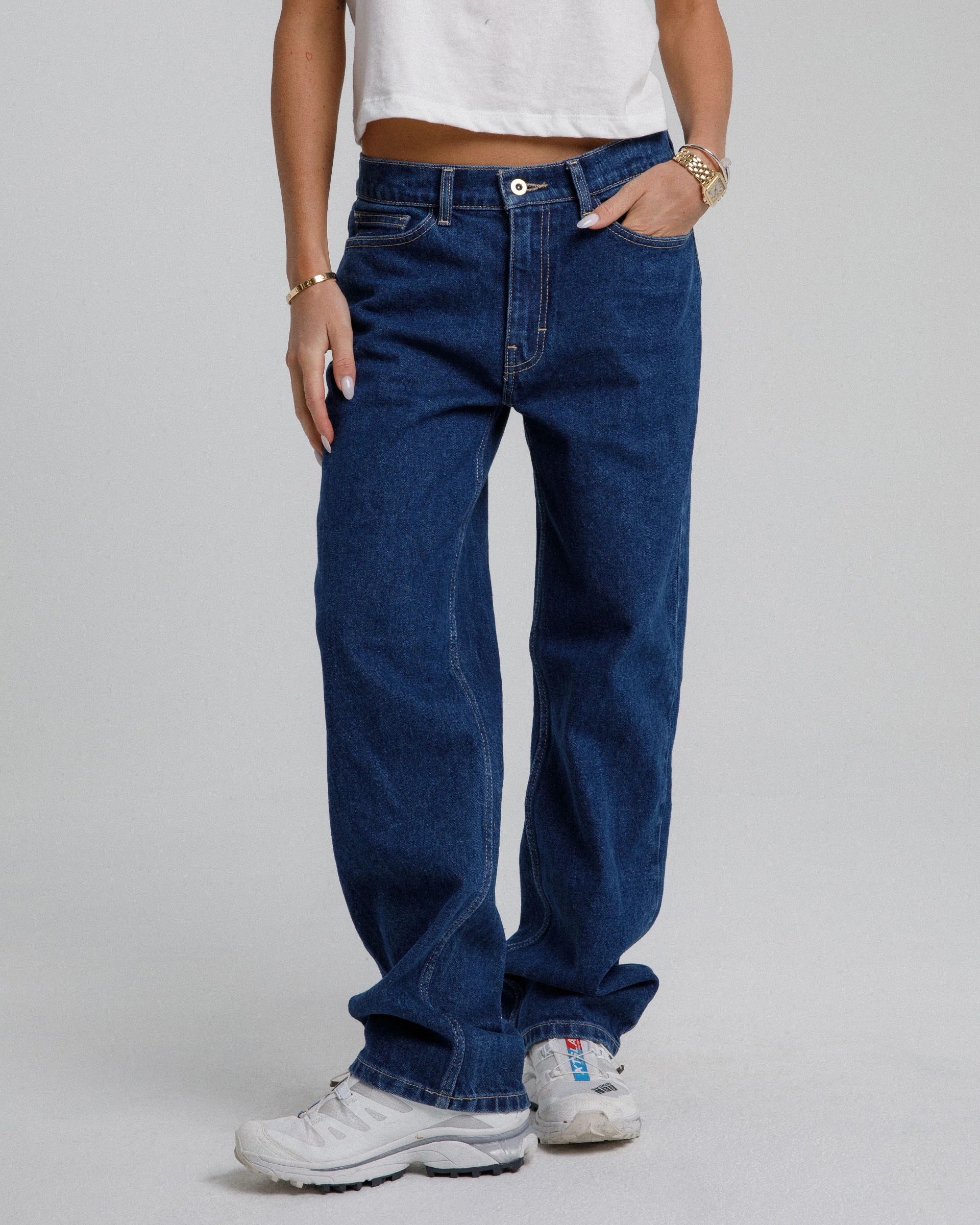 Relaxed Straight Leg Denim - Dark Wash | Dairy Boy