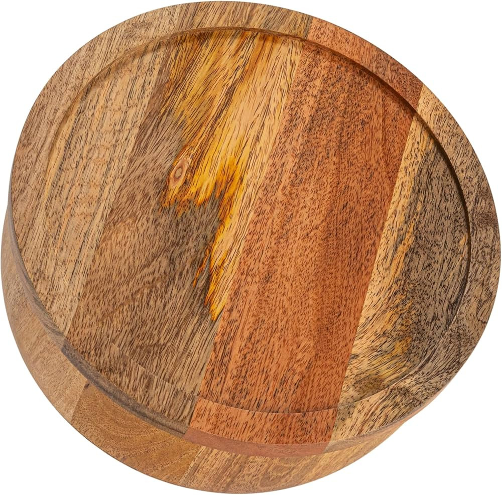 Bloomingville Round Mango Wood Serving Bowl with Lid, Natural | Amazon (US)