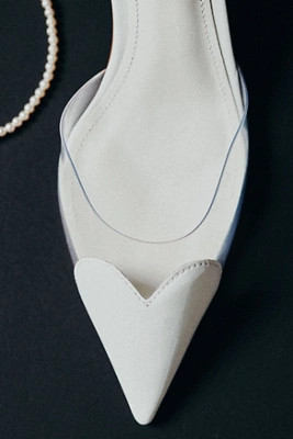 Lola Cruz Vinyl Heart Kitten Heels | Anthropologie (US)