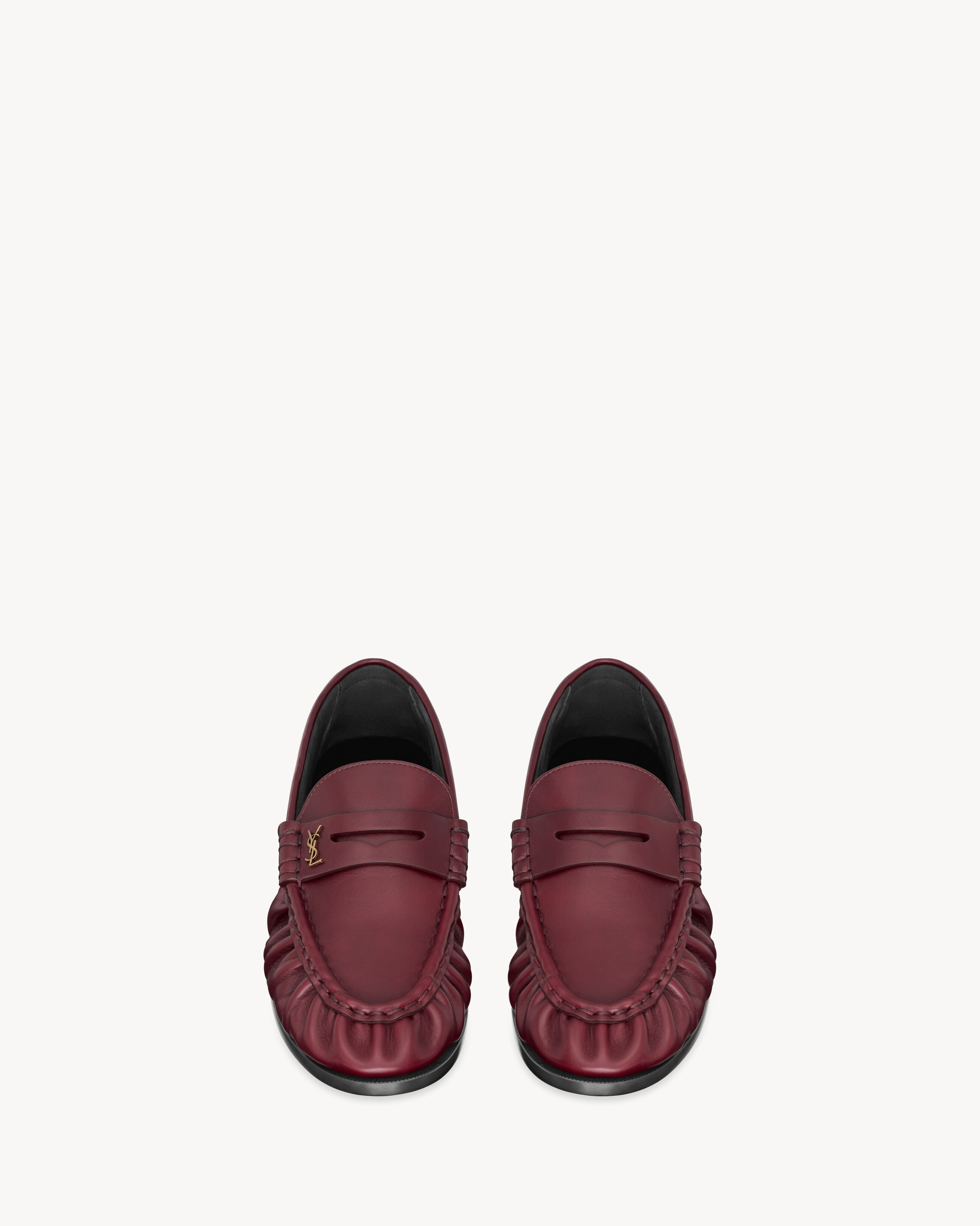 Saint Laurent Le Loafer Supple In Smooth Leather - Bordeaux - Women - 38.5 | Saint Laurent Inc. (Global)