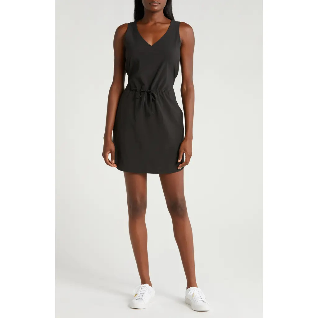 Free Fly Breeze Drawstring Waist Dress in Black at Nordstrom, Size Medium | Nordstrom