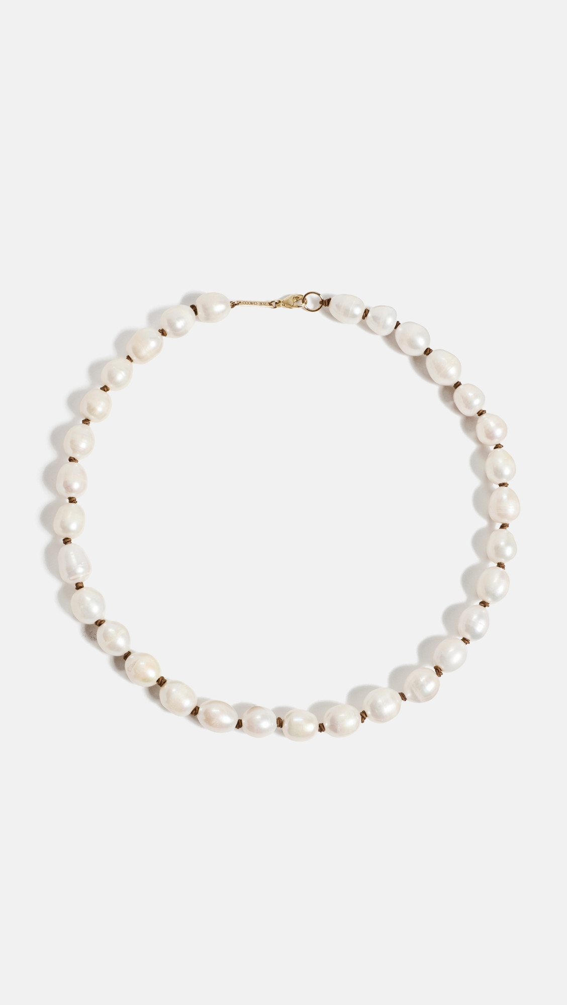 14k Baroque Pearl and Cord Necklace - 14k Yellow Gold | Shopbop