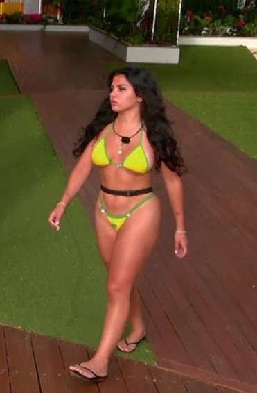 Huda - Love Island USA - Season 7 Episode 36 - Yellow Brazil Bikinii